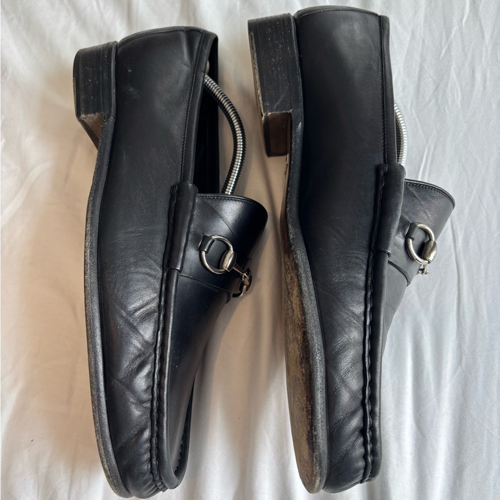 Gucci Black Leather Horsebit Loafers - Picture 4 of 6